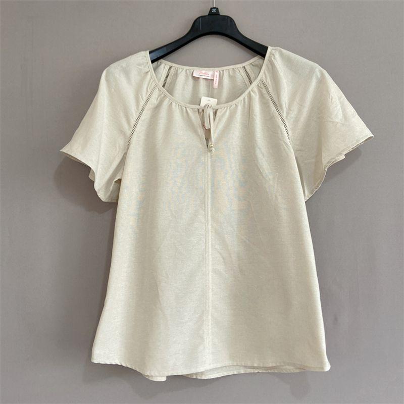 Australian Single MIL * Summer Plus Size Women s Linen Short-Sleeved Shirt Short Sleeve Sleeve Liner Shirt Beige 10
Australian Single MIL * Summer Plus Size Women s Linen Short-Sleeved Shirt Short Sleeve Sleeve Liner Shirt Beige 10