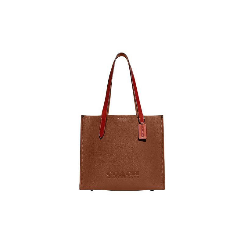 COACH shoulder bag 34 Magnetic snap closure Pebbled leather and waxed vegetable leather with signature coated canvas Tote Tote shopping tote large коричневий
COACH shoulder bag 34 Magnetic snap closure Pebbled leather and waxed vegetable leather with signature coated canvas Tote Tote shopping tote large коричневий