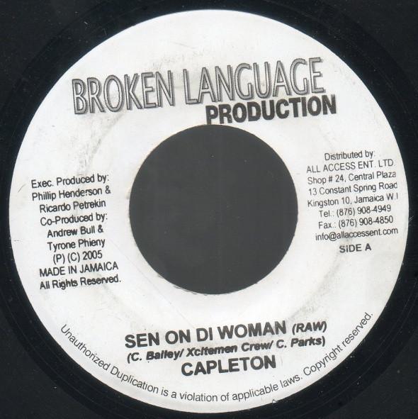 7inch Record CAPLETON - Send On Di Woman NONE Broken Language 2005 Jamaica Reggae, Ska & Dub Used
7inch Record CAPLETON - Send On Di Woman NONE Broken Language 2005 Jamaica Reggae, Ska & Dub Used