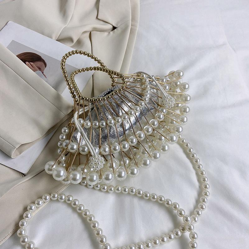 Luxury Silver Pearl Evening Clutch Bag For Women Party Wedding Designer Handbag Purse Female Hollow Out Shoulder Crossbody Bag 50cm))
Luxury Silver Pearl Evening Clutch Bag For Women Party Wedding Designer Handbag Purse Female Hollow Out Shoulder Crossbody Bag 50cm))