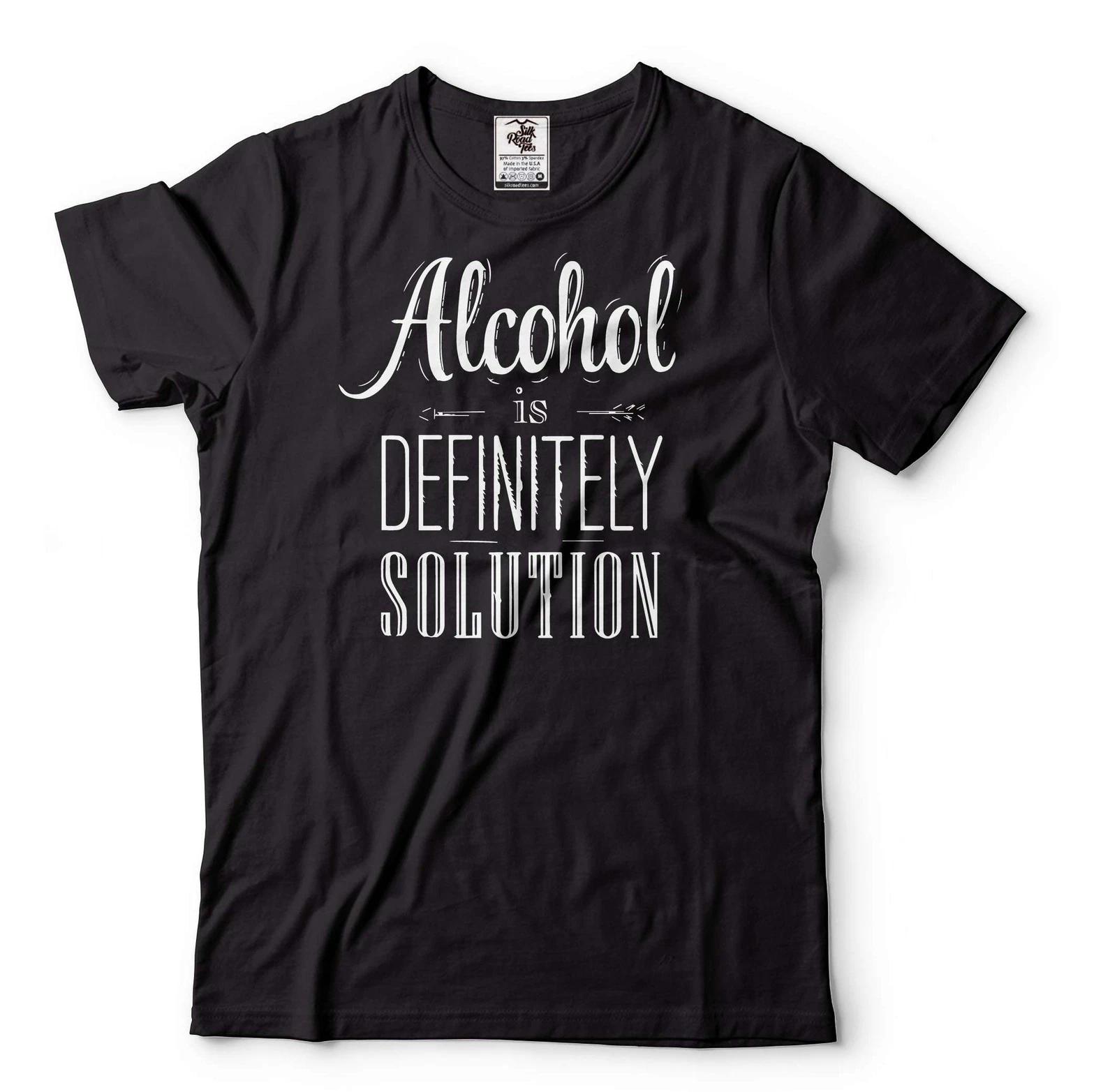 Mens Acohol Is Definitely Solution T-shirt Funny Drinking Party Shirt Joke Shirt S
Mens Acohol Is Definitely Solution T-shirt Funny Drinking Party Shirt Joke Shirt S