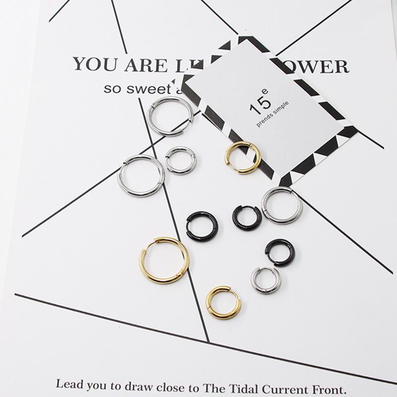 Titanium Steel Hoop Earrings: Thick and Thin Coils, G-Dragon Style, Stainless Steel Clasps Steel 2.5*8
Titanium Steel Hoop Earrings: Thick and Thin Coils, G-Dragon Style, Stainless Steel Clasps Steel 2.5*8