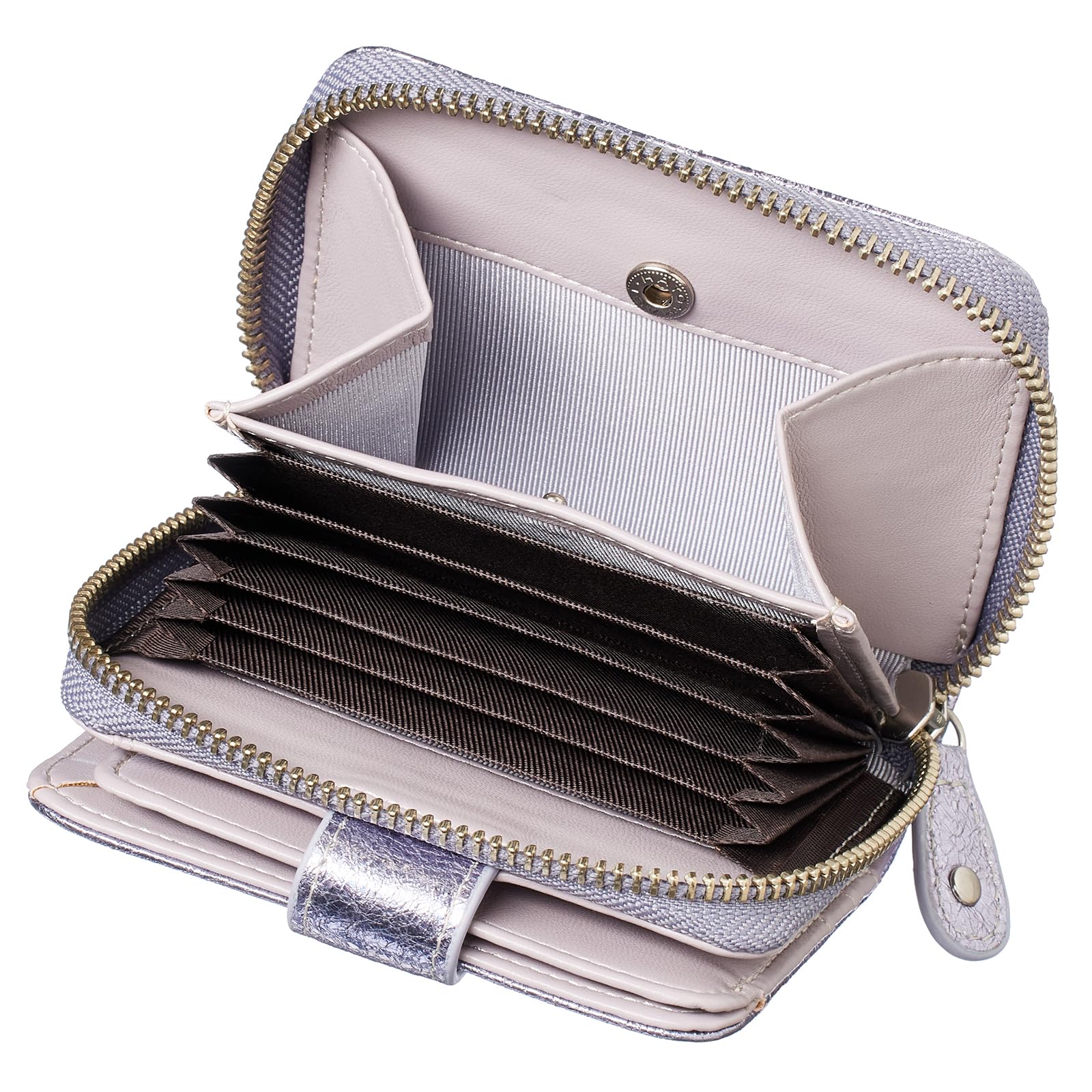 FRANCK ROSSINI Women s Metallic Crushed Cowhide Bifold Wallet, Made in Italy by LIFE. It looks like a mini wallet, but it s a long wallet inside.
FRANCK ROSSINI Women s Metallic Crushed Cowhide Bifold Wallet, Made in Italy by LIFE. It looks like a mini wallet, but it s a long wallet inside.