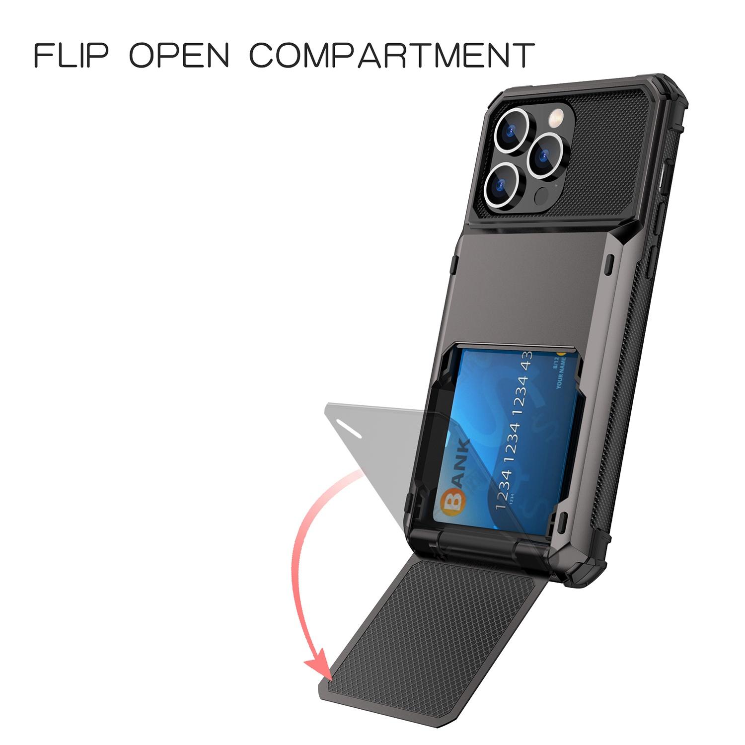 For iPhone 14 Pro Max 6.7 inch Anti-scratch TPU+PC Hybrid Phone Case Flip Card Holder Drop Resistant Phone Cover Protector Black
For iPhone 14 Pro Max 6.7 inch Anti-scratch TPU+PC Hybrid Phone Case Flip Card Holder Drop Resistant Phone Cover Protector Black