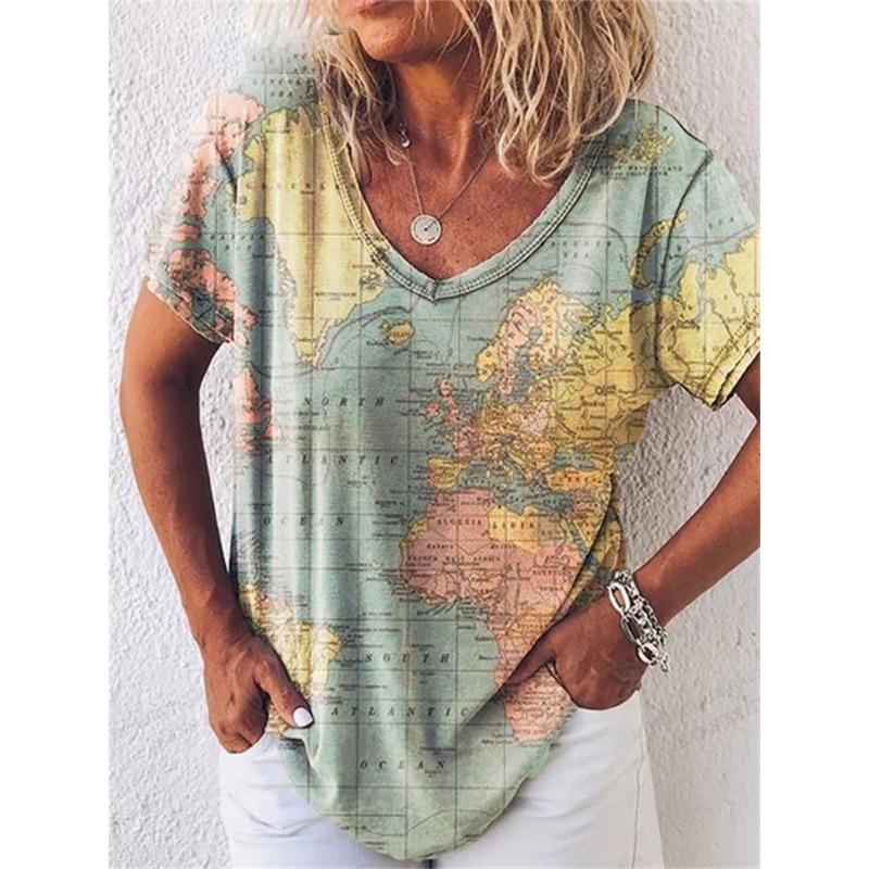 Женская футболка с принтом Map 3D Футболка Женская мода Футболки с V-образным вырезом Топы с коротким рукавом Футболки Свободная футболка Роскошная футболка Повседневная
Женская футболка с принтом Map 3D Футболка Женская мода Футболки с V-образным вырезом Топы с коротким рукавом Футболки Свободная футболка Роскошная футболка Повседневная