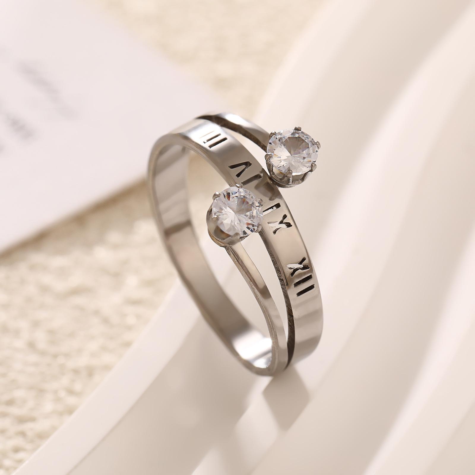 Roman Numerals Cubic Zirconia Ring Women Luxury Finger Rings Stainless Steel Gold Color Couple Zircon Wedding Band Wholesale 6
Roman Numerals Cubic Zirconia Ring Women Luxury Finger Rings Stainless Steel Gold Color Couple Zircon Wedding Band Wholesale 6