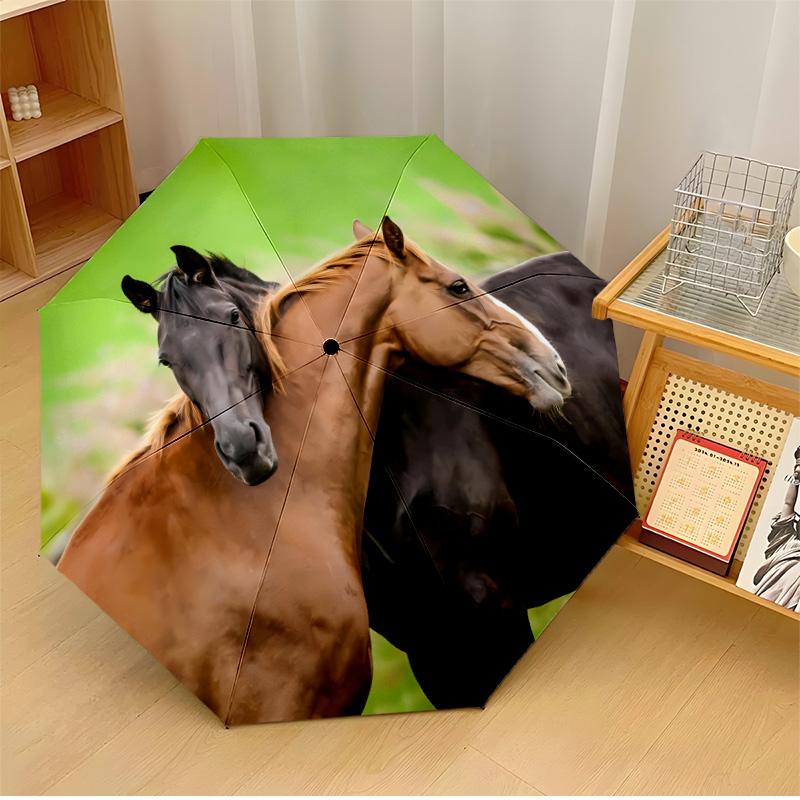 White Horse Printed umbrella windproof folding umbrella portable sun and rain umbrella suitable for gifting
White Horse Printed umbrella windproof folding umbrella portable sun and rain umbrella suitable for gifting
