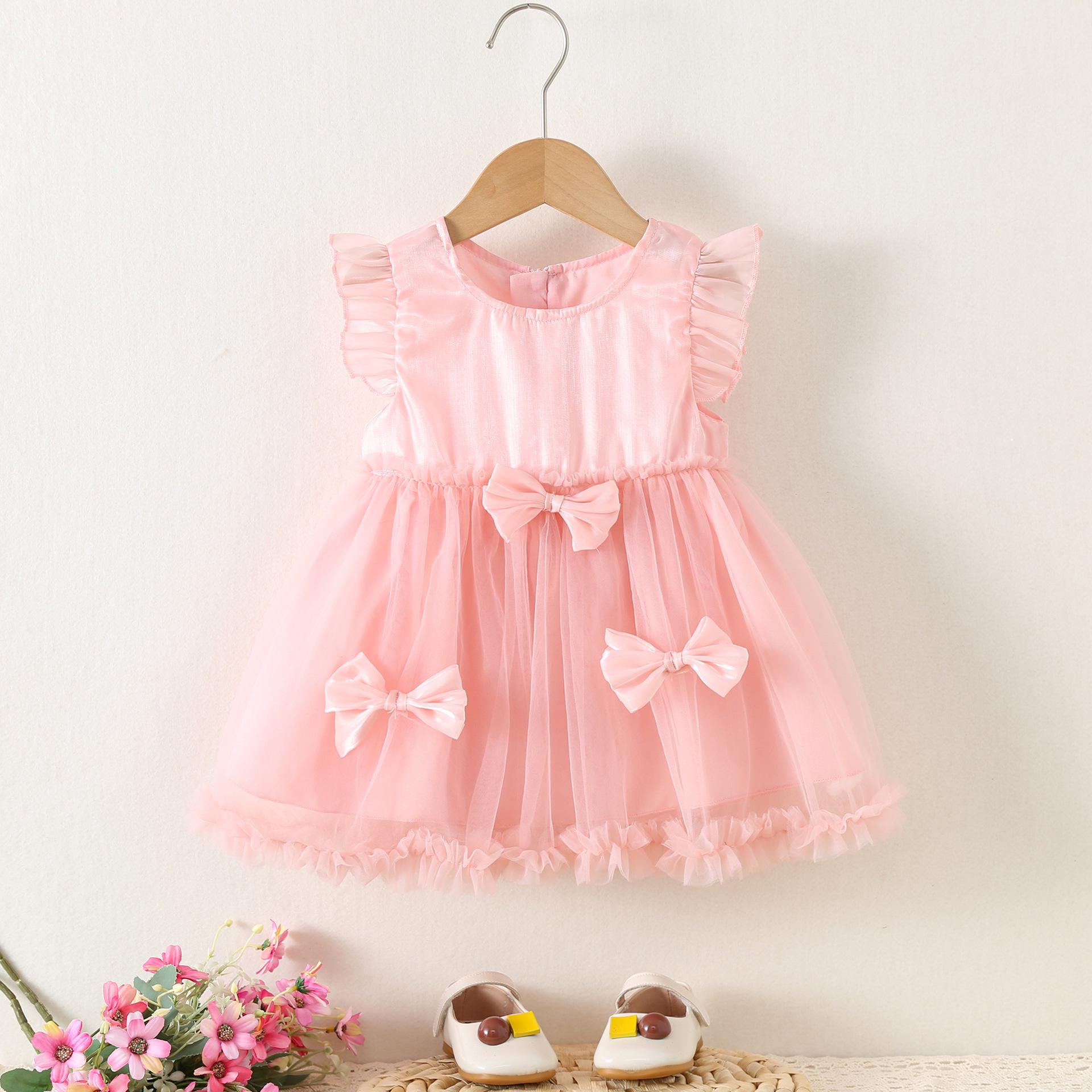 Girls Fashionable Bow Tie Netted Chiffon Dress - Summer Children s Princess-style Dress 110cm рожевий
Girls Fashionable Bow Tie Netted Chiffon Dress - Summer Children s Princess-style Dress 110cm рожевий