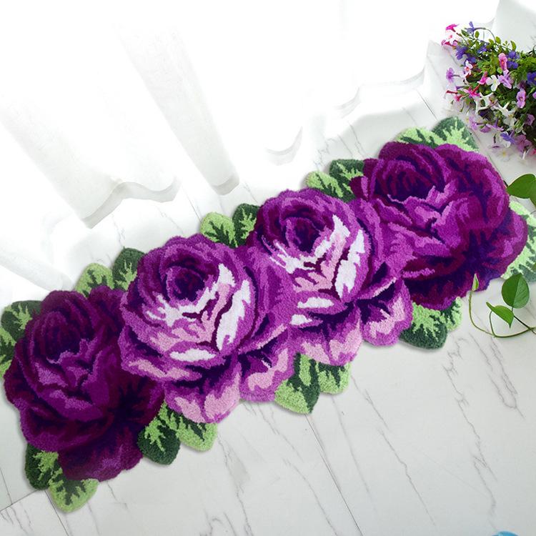 Top Quality 3D Flocking Rose Mat Handmade Rose Carpet Purple Plush Art Rug For Home Decoration Wedding Floor Carpets 165X60cm
Top Quality 3D Flocking Rose Mat Handmade Rose Carpet Purple Plush Art Rug For Home Decoration Wedding Floor Carpets 165X60cm