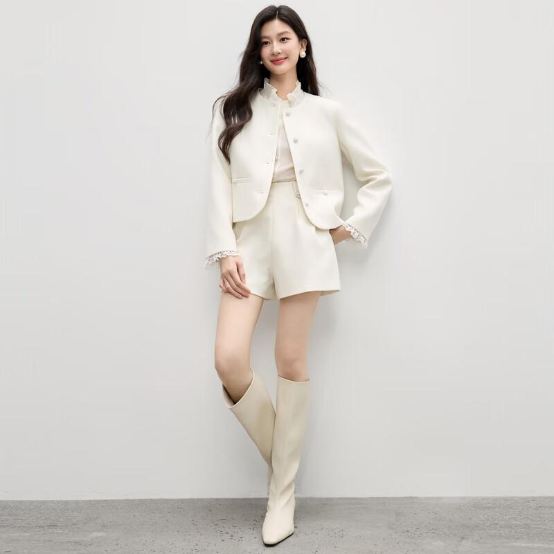 Qiushui Yiren 2025 Осень Круглый вырез Кружевная отделка Короткий жакет XL
Qiushui Yiren 2025 Осень Круглый вырез Кружевная отделка Короткий жакет XL