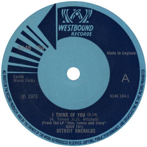 7-дюймовая пластинка DETROIT EMERALDS I Think Of You 6146104 Westbound Recor 1973 UK SoulFunk Б/у
7-дюймовая пластинка DETROIT EMERALDS I Think Of You 6146104 Westbound Recor 1973 UK SoulFunk Б/у