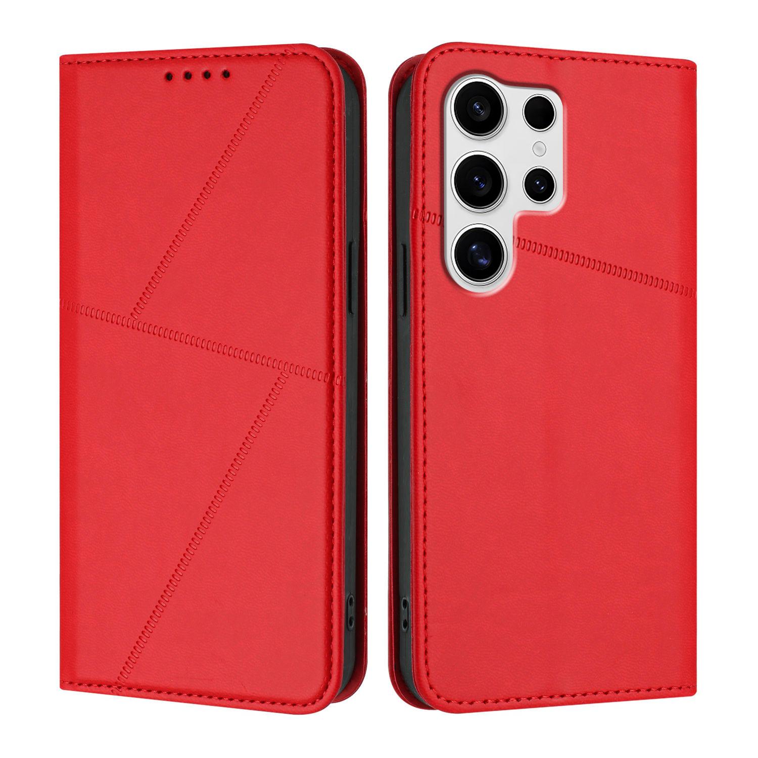 For Samsung Galaxy S25 Ultra Wallet Case Magnetic Closure Leather Flip Phone Cover with Stand Red
For Samsung Galaxy S25 Ultra Wallet Case Magnetic Closure Leather Flip Phone Cover with Stand Red