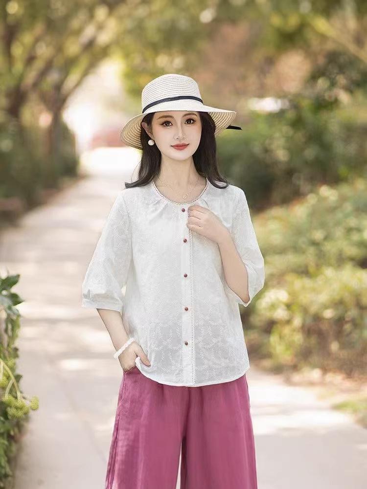 2026 Summer Slimming Versatile Loose-Fit Round Neck Shirt 4XL (135~145cm) білий
2026 Summer Slimming Versatile Loose-Fit Round Neck Shirt 4XL (135~145cm) білий