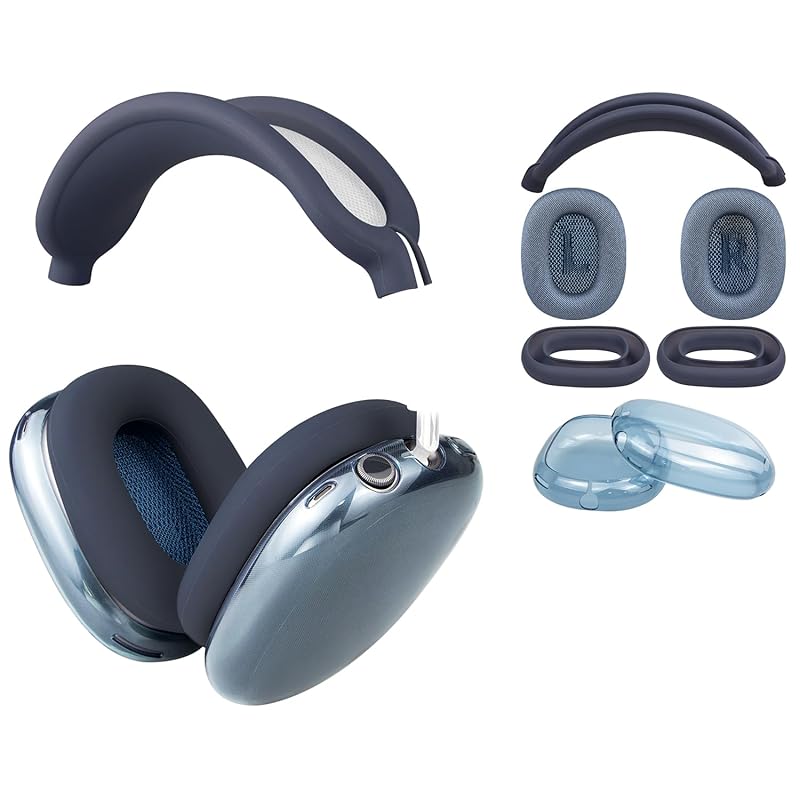 SOULWIT exchange repair kit for AirPods Max Compatible with mesh fabric ear pads + headband cover + TPU protective case Protective cover for silicone
SOULWIT exchange repair kit for AirPods Max Compatible with mesh fabric ear pads + headband cover + TPU protective case Protective cover for silicone