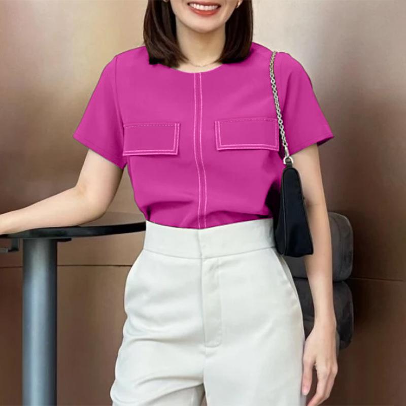 ZANZEA Women Casual Round Neck Summer Short Sleeve Blouse 5XL темно-рожевого кольору
ZANZEA Women Casual Round Neck Summer Short Sleeve Blouse 5XL темно-рожевого кольору