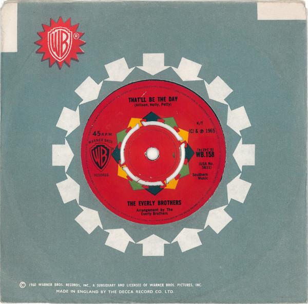7inch Record EVERLY BROTHERS Thatll Be The Day Give Me A Swee WB158 WARNER BROS 1965 UK Pop Used
7inch Record EVERLY BROTHERS Thatll Be The Day Give Me A Swee WB158 WARNER BROS 1965 UK Pop Used