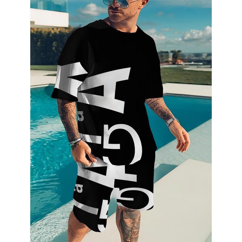 Мужской комплект из футболки с коротким рукавом с принтом и шорт, в повседневном и спортивном стиле XL
Мужской комплект из футболки с коротким рукавом с принтом и шорт, в повседневном и спортивном стиле XL