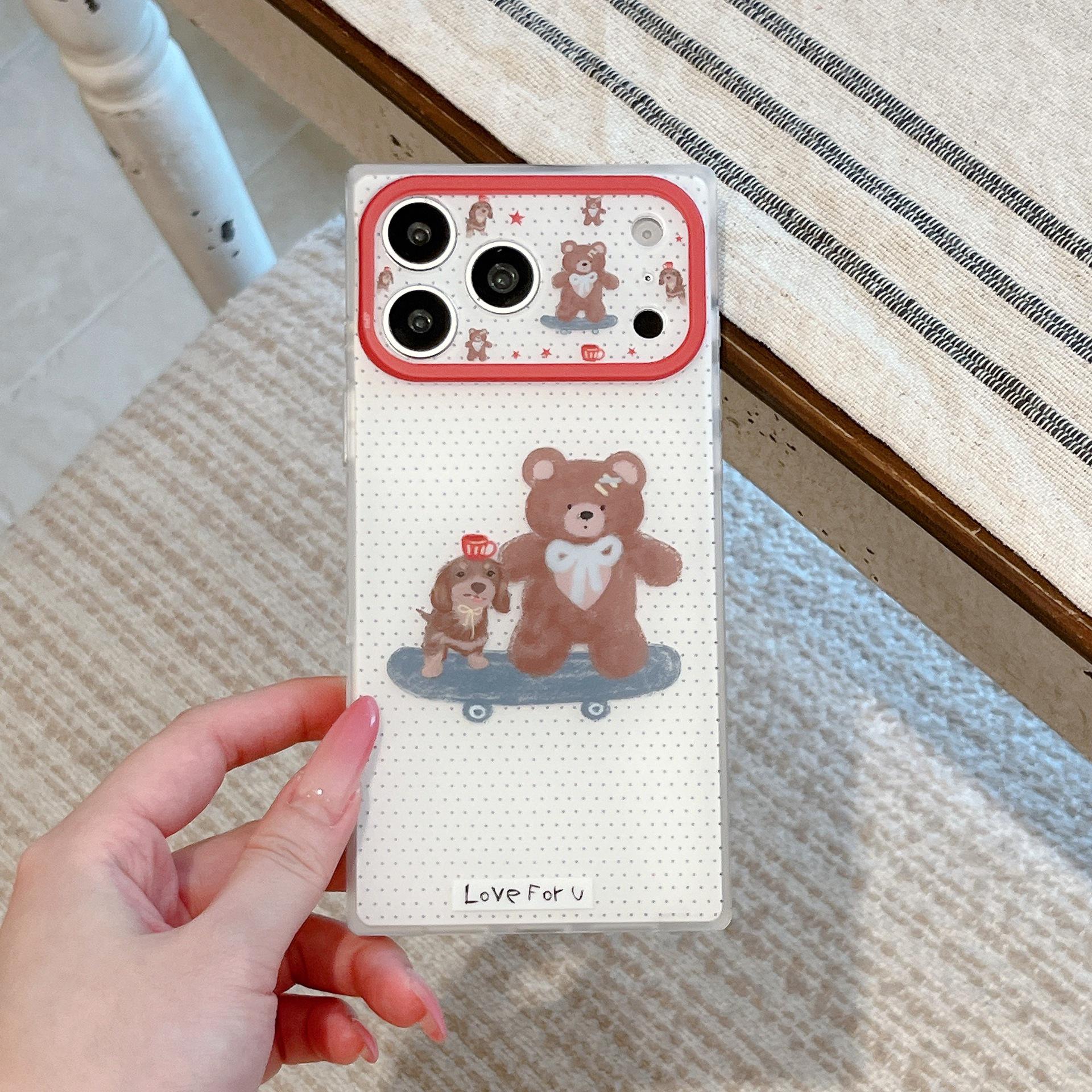 Brown Polka Dot Bear Chain Phone Case for iPhone 17/16 Pro Max/15 Pro - Girly Design iPhone 16
Brown Polka Dot Bear Chain Phone Case for iPhone 17/16 Pro Max/15 Pro - Girly Design iPhone 16