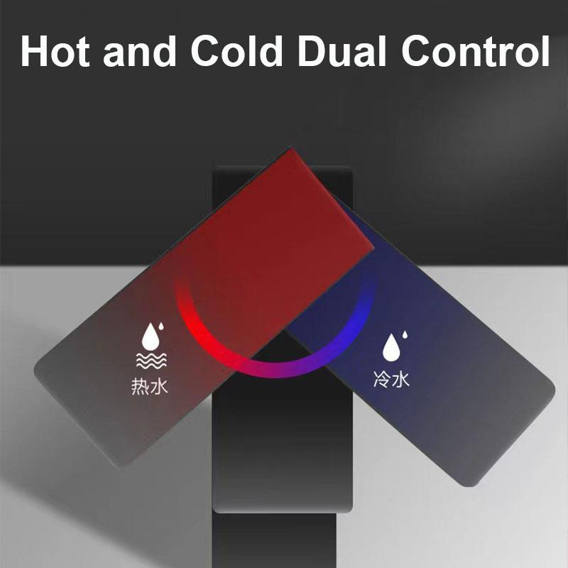 Stainless Steel Sink Faucets Black/Silver Bathroom Faucets Hot and Cold Mixer Tap Wash Basin Deck Mounted 
Stainless Steel Sink Faucets Black/Silver Bathroom Faucets Hot and Cold Mixer Tap Wash Basin Deck Mounted