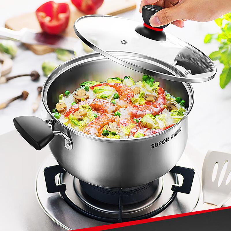 Supor 304 Stainless Steel Soup Pot with Steamer Insert
Supor 304 Stainless Steel Soup Pot with Steamer Insert