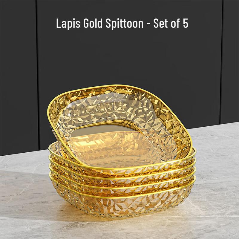 KANGMO Thickened Glazed Gold Bone Dish Set - 5-Pack
KANGMO Thickened Glazed Gold Bone Dish Set - 5-Pack