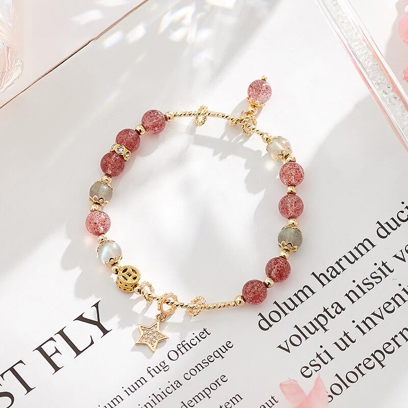 Strawberry Crystal & Moonstone Ferris Wheel Bracelet - Cute, Fresh, Versatile Jewelry for Women
Strawberry Crystal & Moonstone Ferris Wheel Bracelet - Cute, Fresh, Versatile Jewelry for Women