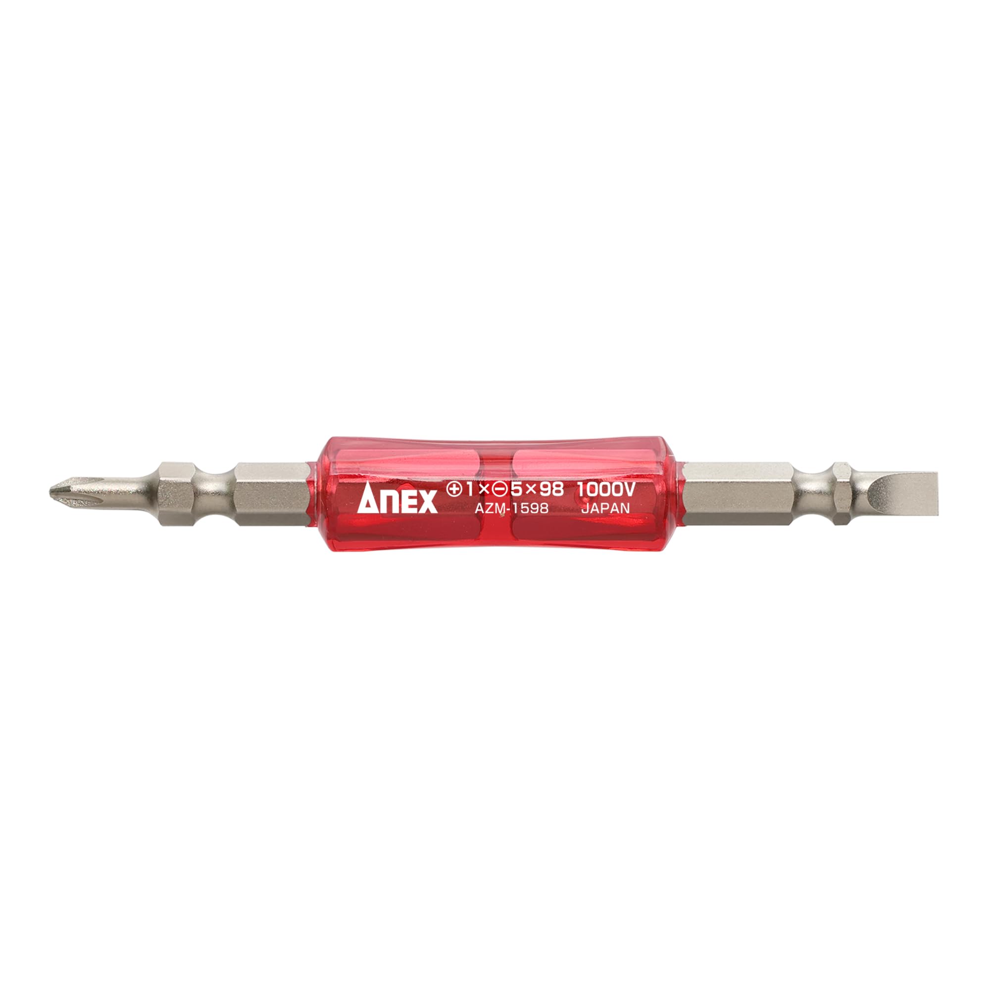 ANEX bit insulation specification 1000V compatible electrical work double-ended +1x-5x98 AZM-1598
ANEX bit insulation specification 1000V compatible electrical work double-ended +1x-5x98 AZM-1598