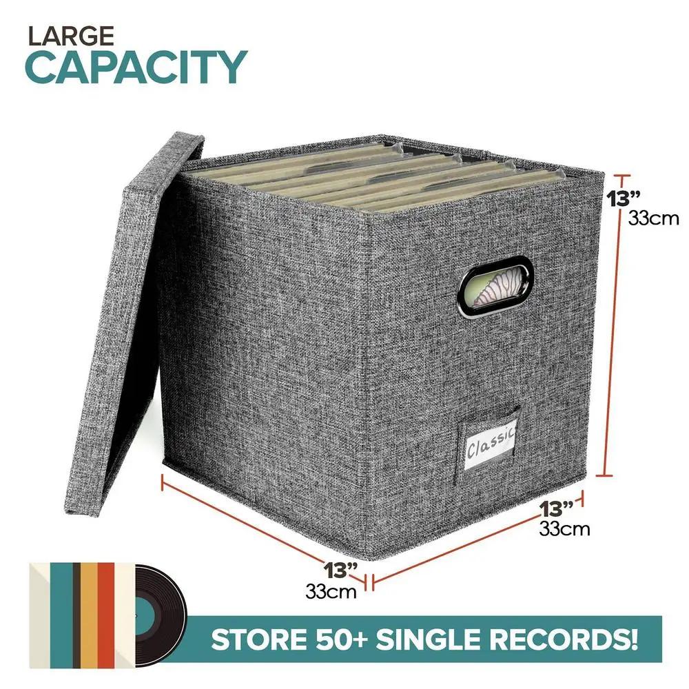 Vinyl Record Storage Box Decorative LP Storage Organizer Crate with Lid, Sturdy Moving Boxes for Vinyl Organize Music Album серый
Vinyl Record Storage Box Decorative LP Storage Organizer Crate with Lid, Sturdy Moving Boxes for Vinyl Organize Music Album серый