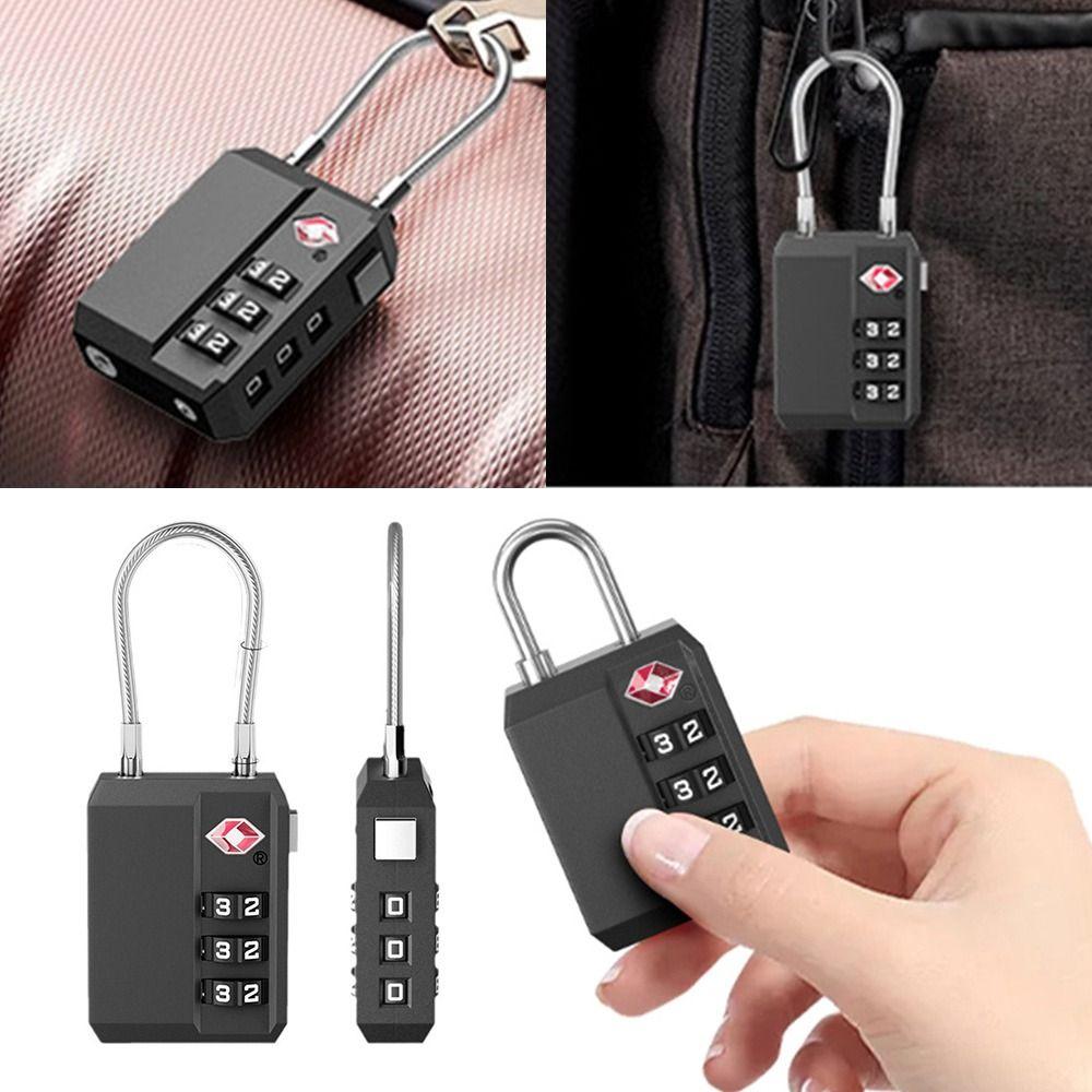 TSA 3 Digit Combination Lock Lightweight Suitcase Luggage Coded Lock Wire Rope Padlock Travel Type 2
TSA 3 Digit Combination Lock Lightweight Suitcase Luggage Coded Lock Wire Rope Padlock Travel Type 2