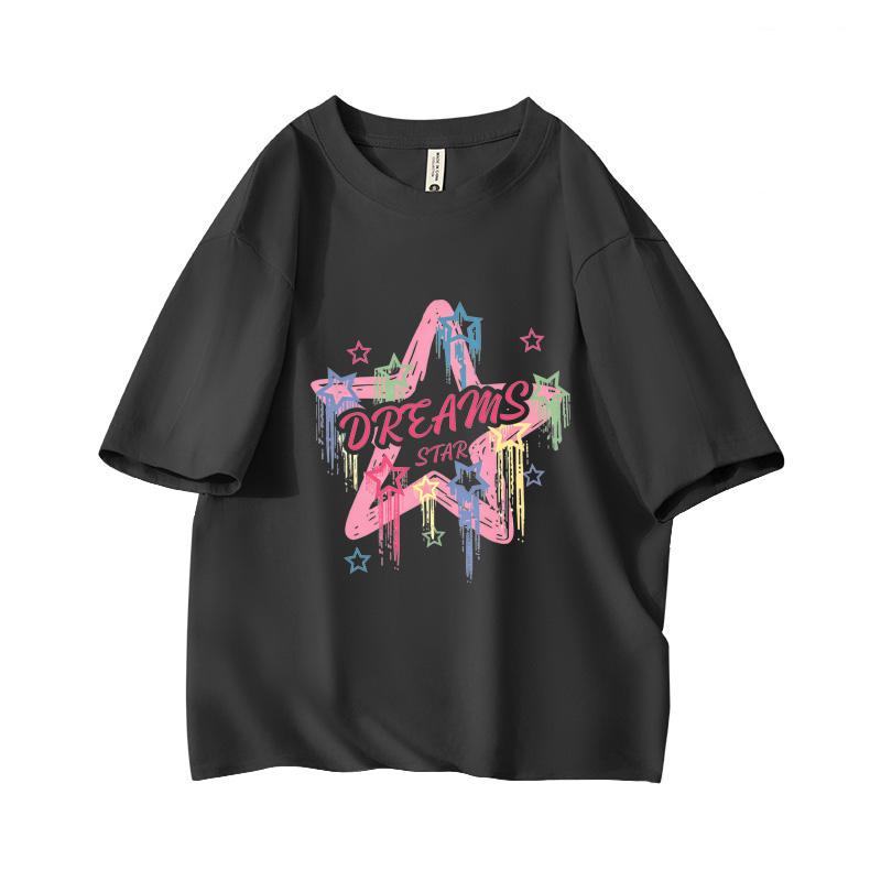 Y2K Pastel Rainbow Star Graffiti Oversized Short Sleeve O Neck T Shirt Graphic Print 100 Cotton 2000s Women Tops clothes Summer L
Y2K Pastel Rainbow Star Graffiti Oversized Short Sleeve O Neck T Shirt Graphic Print 100 Cotton 2000s Women Tops clothes Summer L