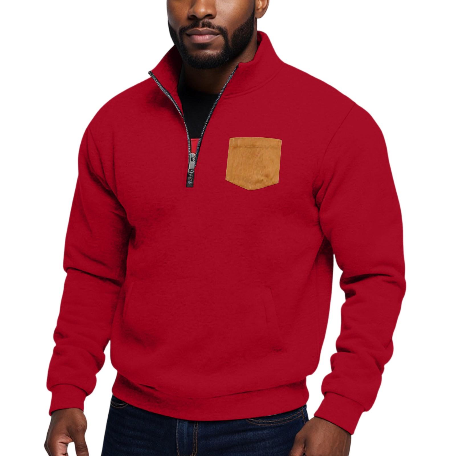 Мужской повседневный свитшот с воротником-стойкой и молнией до середины груди L красный
Мужской повседневный свитшот с воротником-стойкой и молнией до середины груди L красный