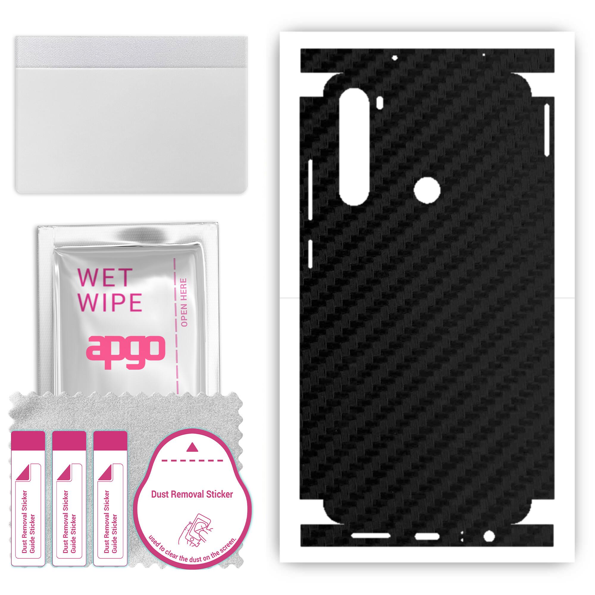 Apgo Protective Skin Sticker for the back+sides compatible with Xiaomi Redmi Note 8, Full Wrap Film, Foil, Vinyl - Pattern Carbon Black
Apgo Protective Skin Sticker for the back+sides compatible with Xiaomi Redmi Note 8, Full Wrap Film, Foil, Vinyl - Pattern Carbon Black