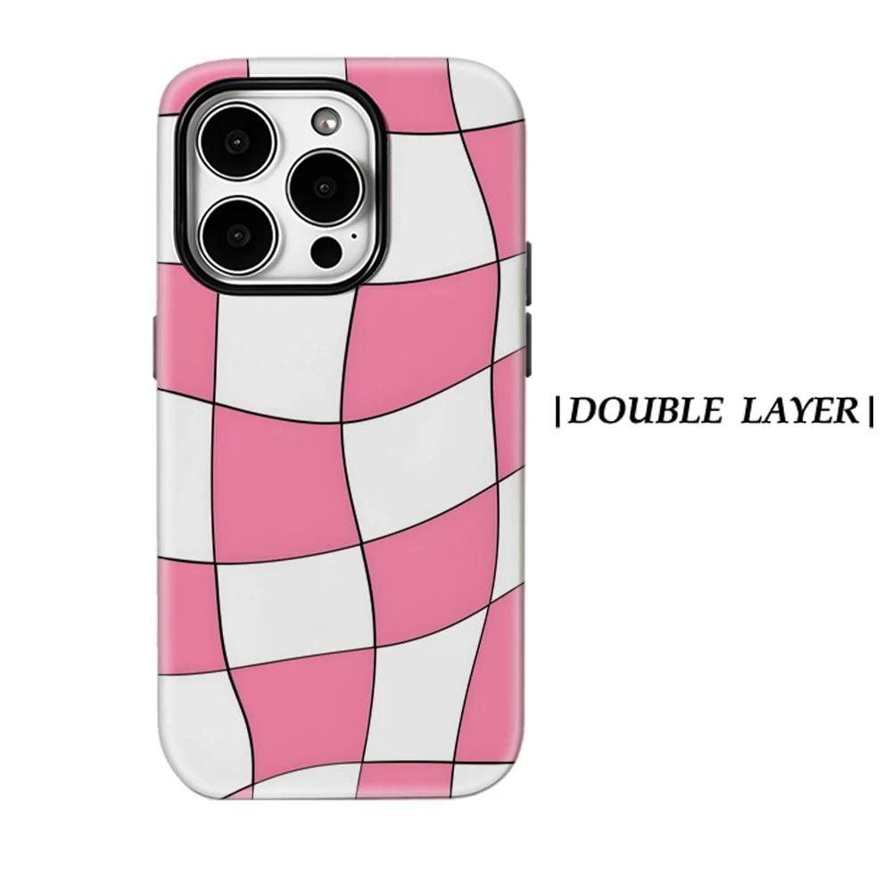 Wavy Pink Checkered Phone Case for IPhone 17 16 15 14 13 Pro Max Plus for Magnetic Single Double-layer Tough Case IPHONE14PRO
Wavy Pink Checkered Phone Case for IPhone 17 16 15 14 13 Pro Max Plus for Magnetic Single Double-layer Tough Case IPHONE14PRO