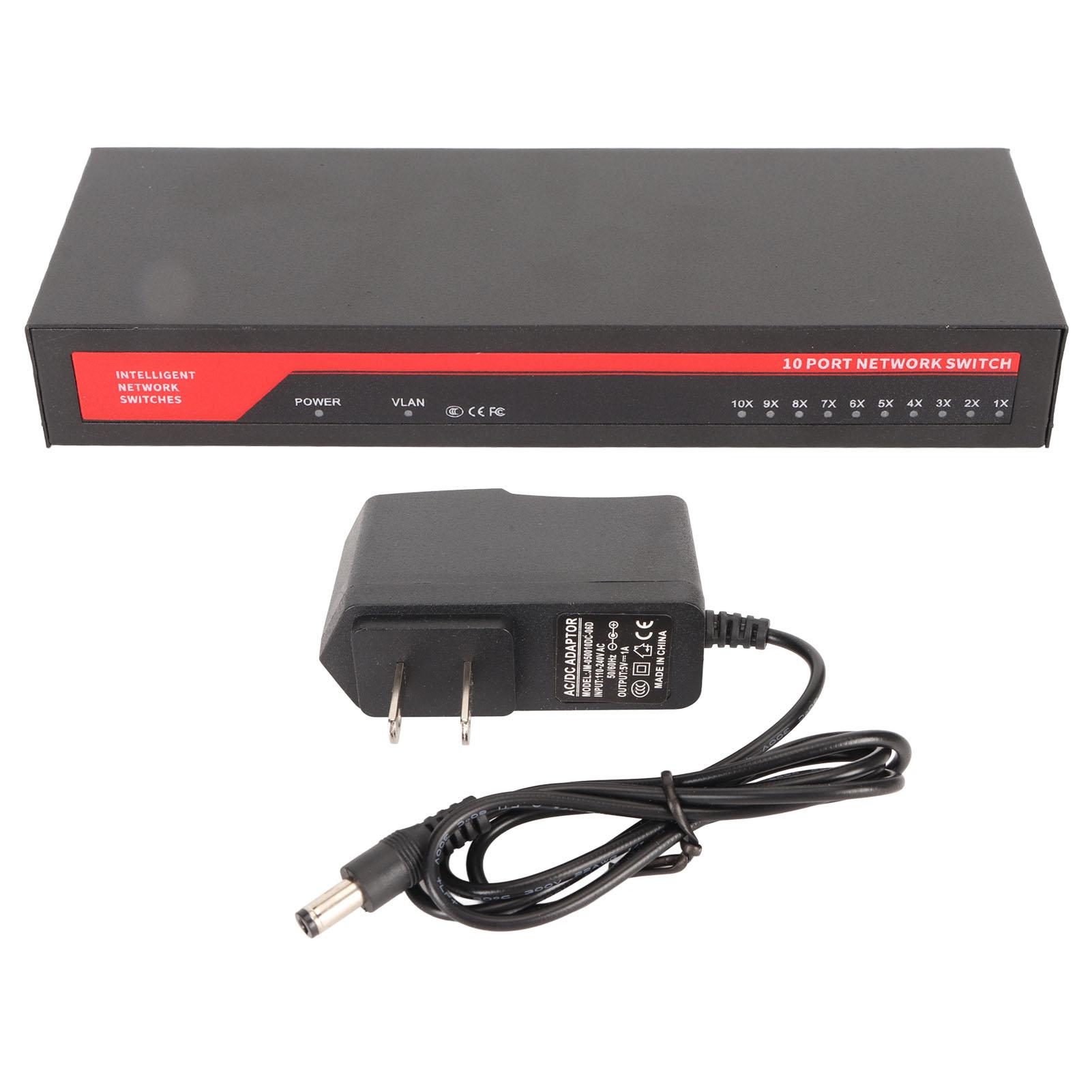 10-портовый гигабитный Ethernet-коммутатор 1000M Auto MDI MDIX Plug and Play Ethernet-сплиттер
10-портовый гигабитный Ethernet-коммутатор 1000M Auto MDI MDIX Plug and Play Ethernet-сплиттер