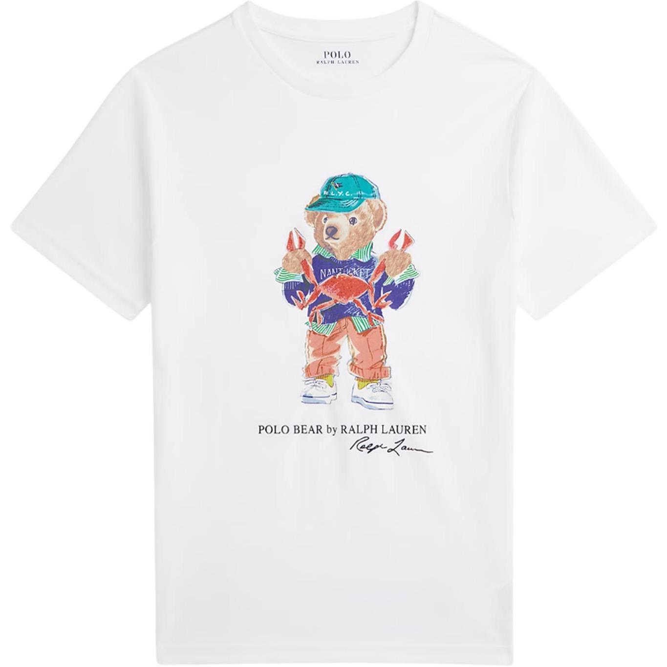 Детская футболка Polo Ralph Lauren с круглым вырезом, прямого кроя, с принтом, с коротким рукавом, детские топы, белая 323973136-002 M
Детская футболка Polo Ralph Lauren с круглым вырезом, прямого кроя, с принтом, с коротким рукавом, детские топы, белая 323973136-002 M