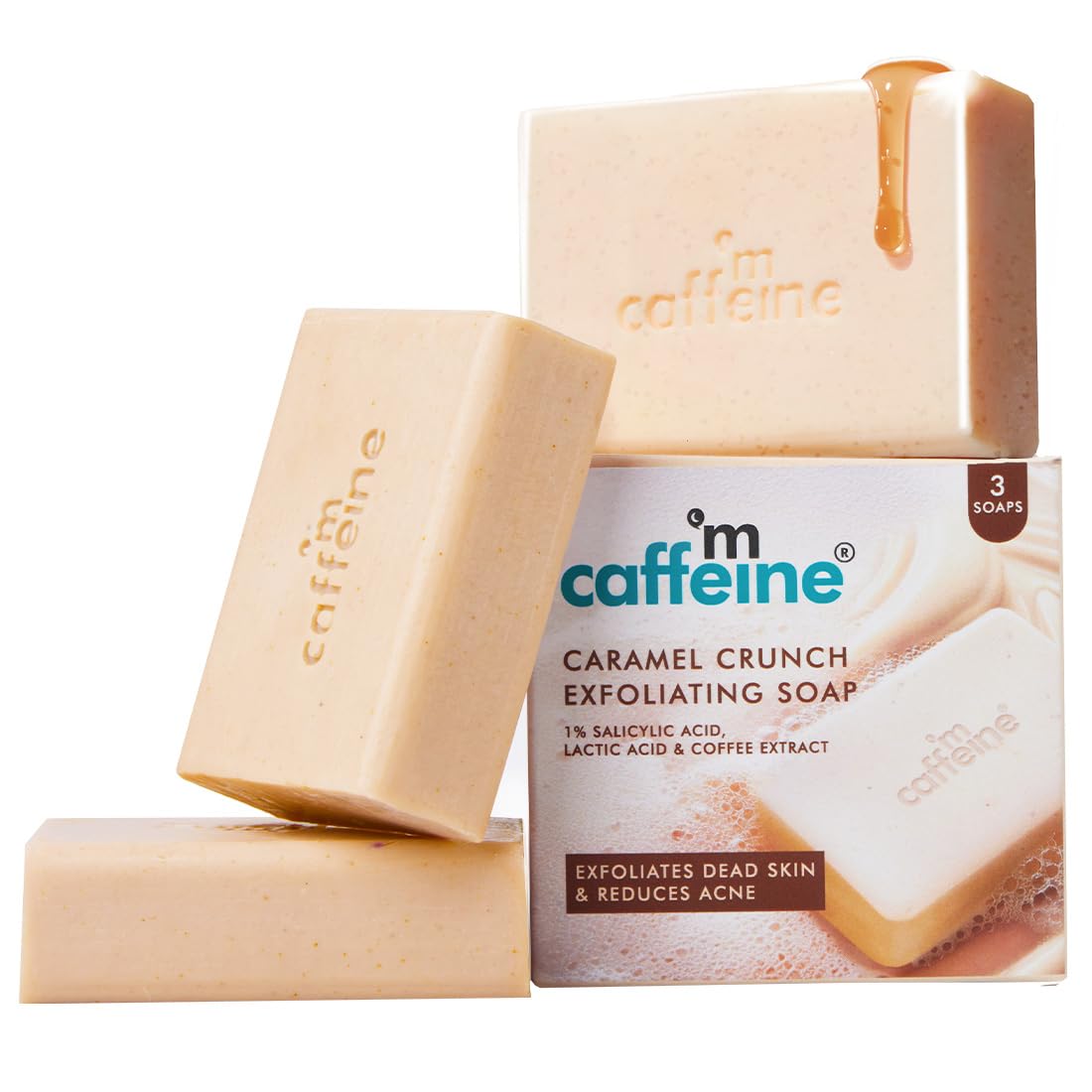mCaffeine Exfoliating Coffee Bath Soap Bars With Gentle Scrub Particles Sweet Caramel Aroma For Smooth Glowing Skin 100G X Pack Of 3
mCaffeine Exfoliating Coffee Bath Soap Bars With Gentle Scrub Particles Sweet Caramel Aroma For Smooth Glowing Skin 100G X Pack Of 3