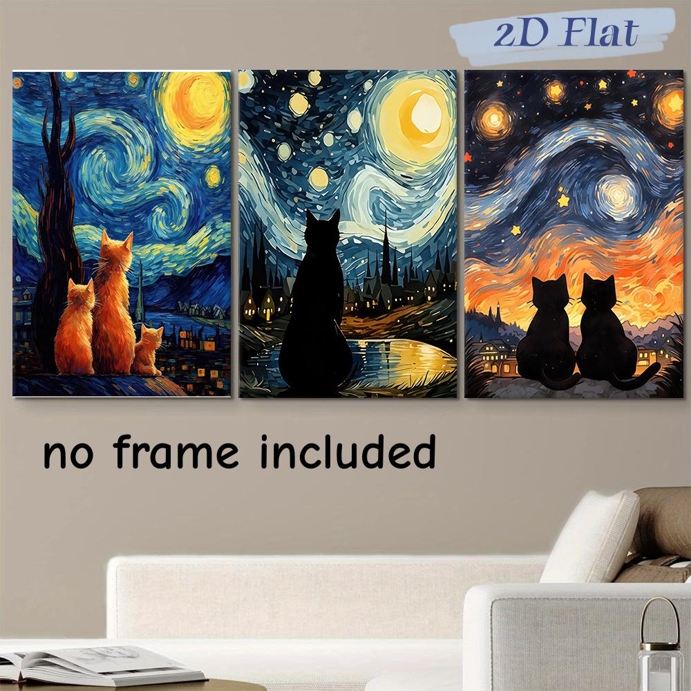 3-Piece Van Gogh Starry Night Cat Decorative Painting Modern Living Room Bedroom Sofa Wall Canvas Art Abstract Oil Painting Home (as the picture,20x30cm-3pcs)
3-Piece Van Gogh Starry Night Cat Decorative Painting Modern Living Room Bedroom Sofa Wall Canvas Art Abstract Oil Painting Home (as the picture,20x30cm-3pcs)