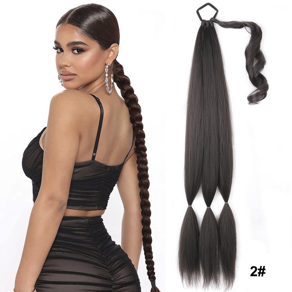 34Inch Synthetic Braided Ponytail Extensions Black Brown Blonde Hairpiece Pony Tail With Hair Tie For Women Fake Hair Extensions 34inch-86cm
34Inch Synthetic Braided Ponytail Extensions Black Brown Blonde Hairpiece Pony Tail With Hair Tie For Women Fake Hair Extensions 34inch-86cm