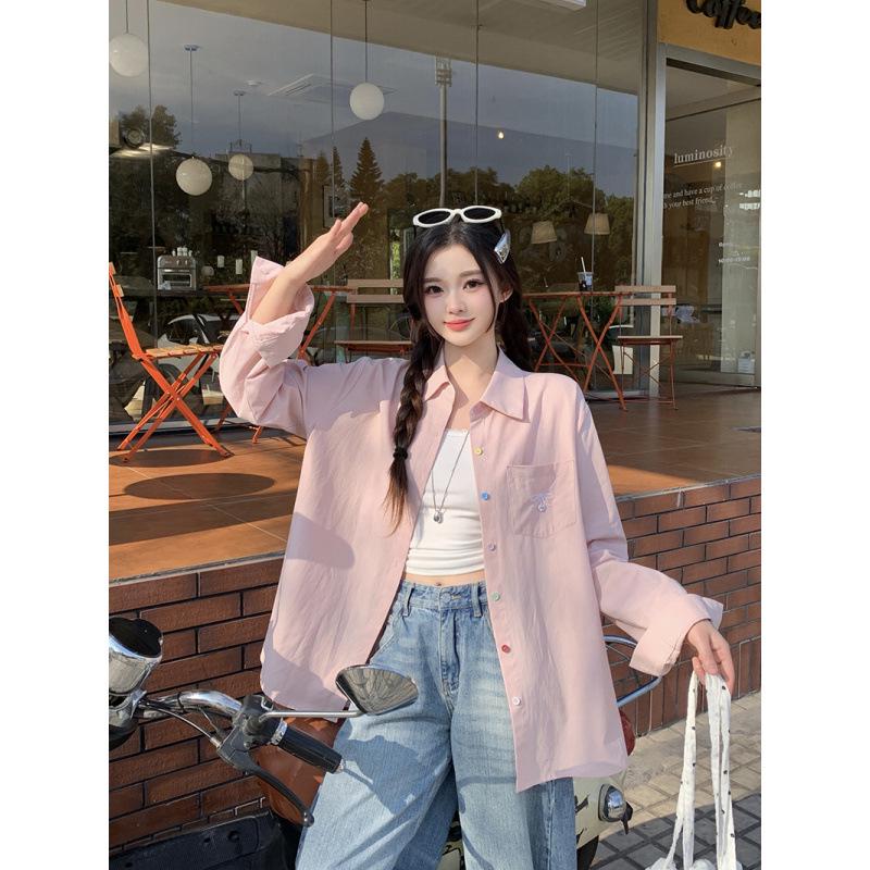 2025 Spring Plus Size Women s Age-Reducing Colorful Button Long Sleeve Shirt Top 3XL рожевий
2025 Spring Plus Size Women s Age-Reducing Colorful Button Long Sleeve Shirt Top 3XL рожевий