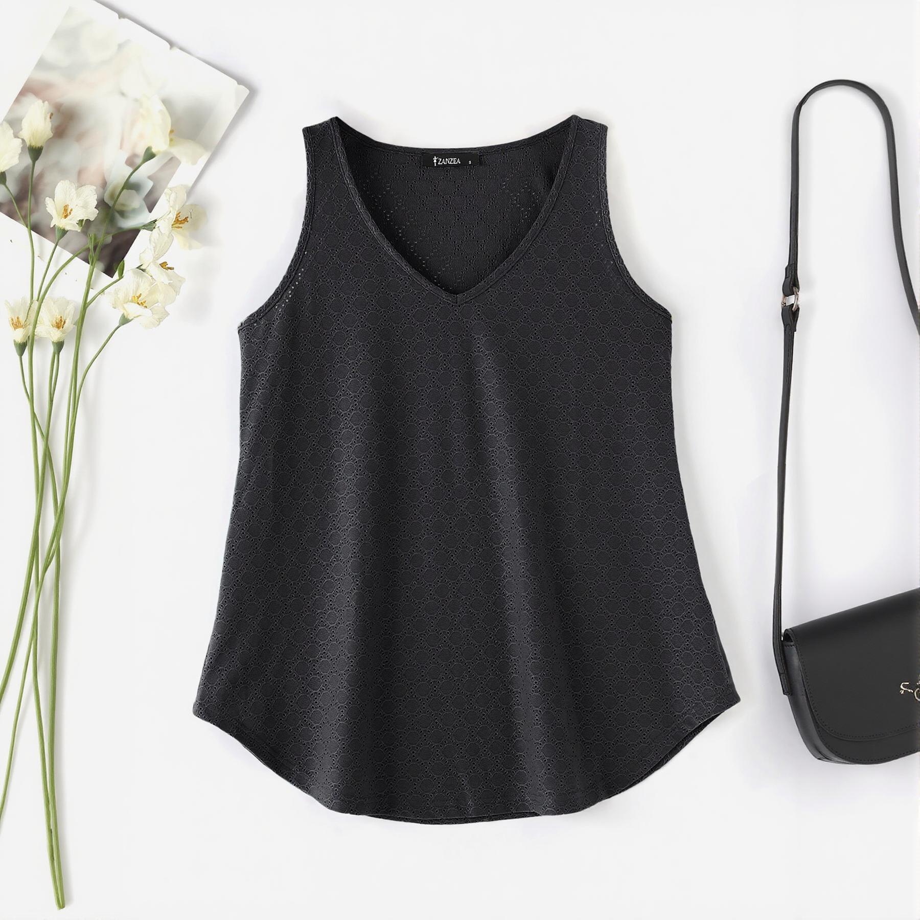 ZANZEA Women Summer V-Neck Sleeveless Solid Hollow Crochet Tank Tops XL чорний
ZANZEA Women Summer V-Neck Sleeveless Solid Hollow Crochet Tank Tops XL чорний
