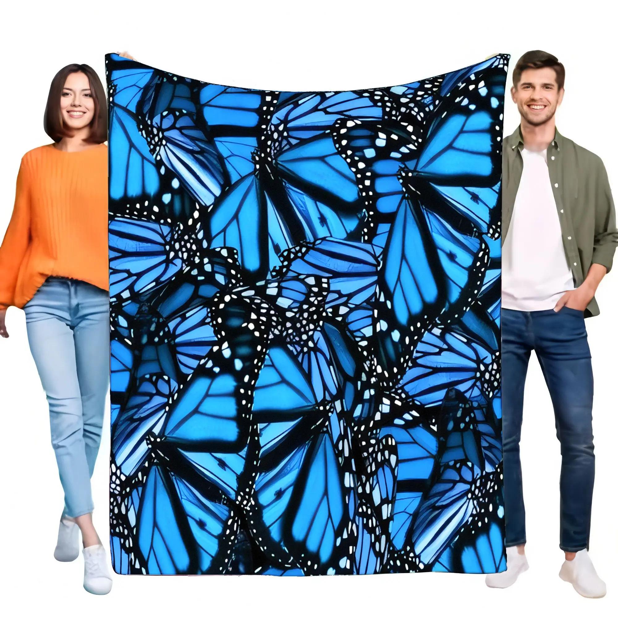 Vibrant Blue Butterfly Wings Soft Flannel Fleece Blanket Throw for Bed Sofa Living Room Cozy Decorative Home Decor Gift for Adul 75x90cm
Vibrant Blue Butterfly Wings Soft Flannel Fleece Blanket Throw for Bed Sofa Living Room Cozy Decorative Home Decor Gift for Adul 75x90cm