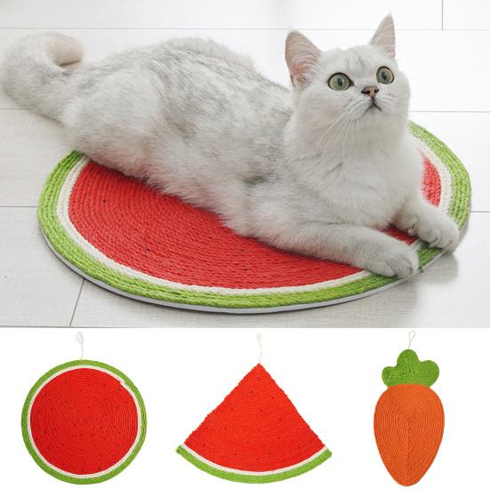 Кошачья когтеточка в форме арбуза, моркови, шлифовальные когти, очаровательный коврик для когтей из сизаля, котенок, фрукты
Кошачья когтеточка в форме арбуза, моркови, шлифовальные когти, очаровательный коврик для когтей из сизаля, котенок, фрукты