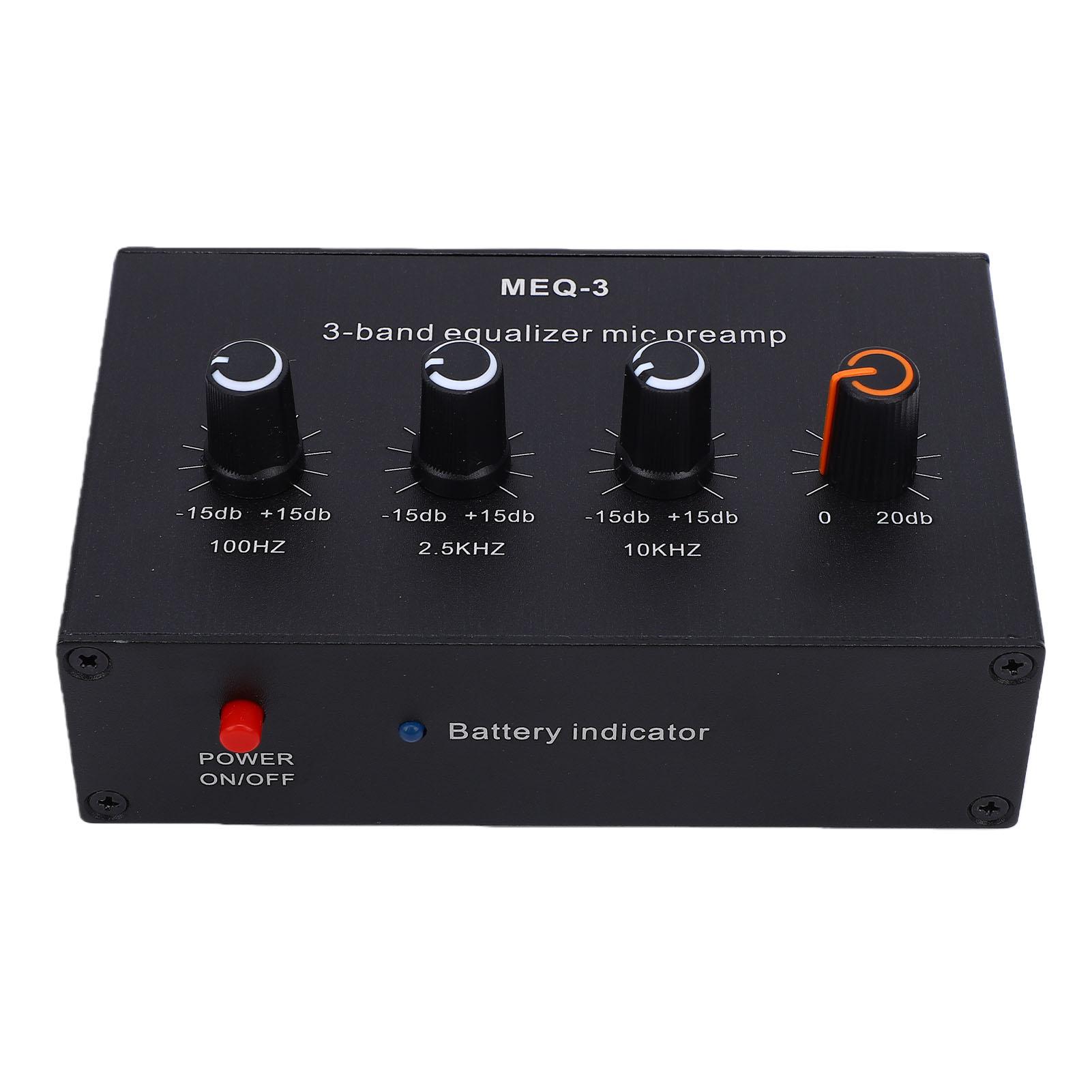 Microphone Preamp 3 Band Equalizer 0 20dB Adjustable Gain Condenser Mic Preamplifier 3.5mm 6.35mm Input Output Type C
Microphone Preamp 3 Band Equalizer 0 20dB Adjustable Gain Condenser Mic Preamplifier 3.5mm 6.35mm Input Output Type C