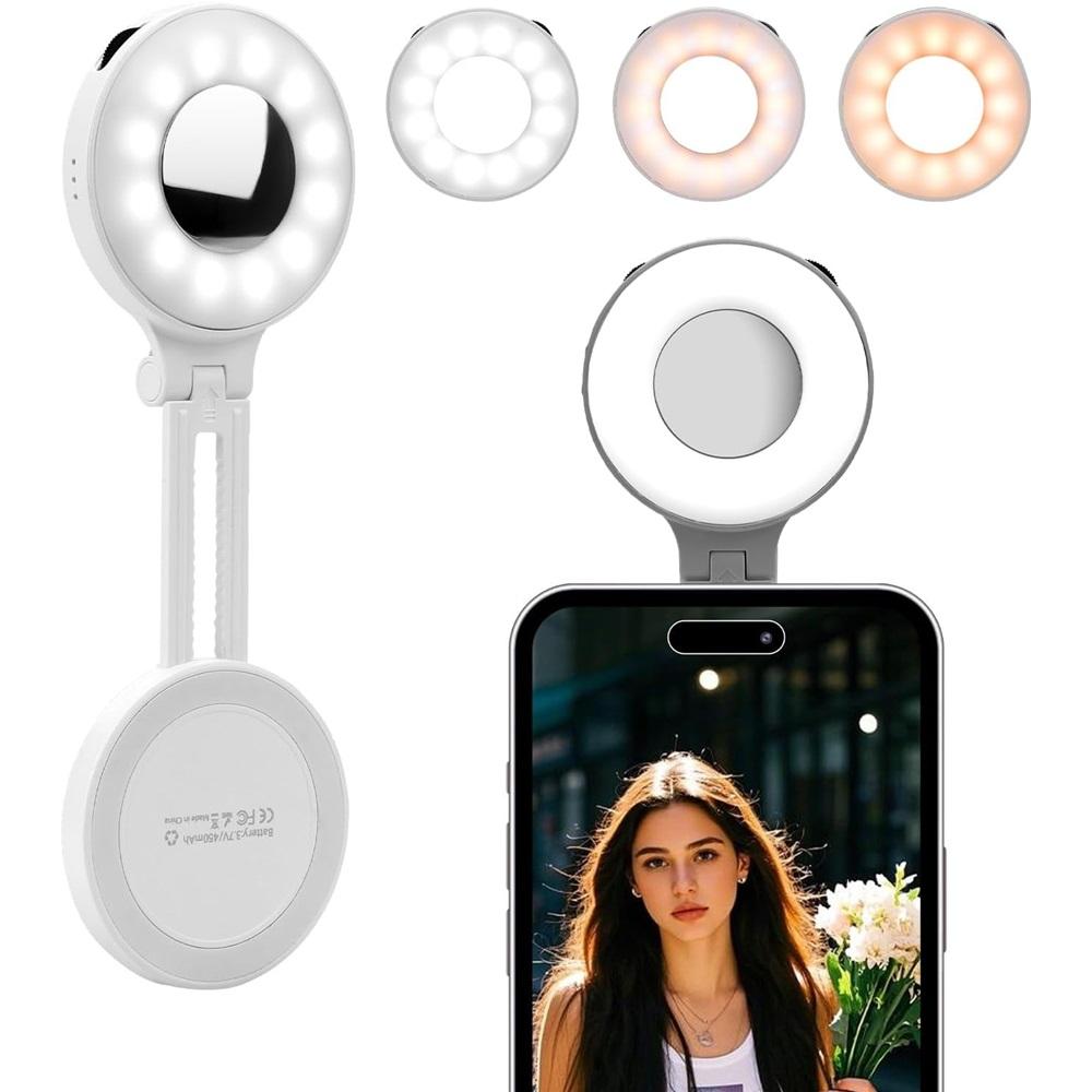 Magnetic selfie light suitable for iPhone, LED fill light ring, adjustable, compatible with smartphones білий
Magnetic selfie light suitable for iPhone, LED fill light ring, adjustable, compatible with smartphones білий