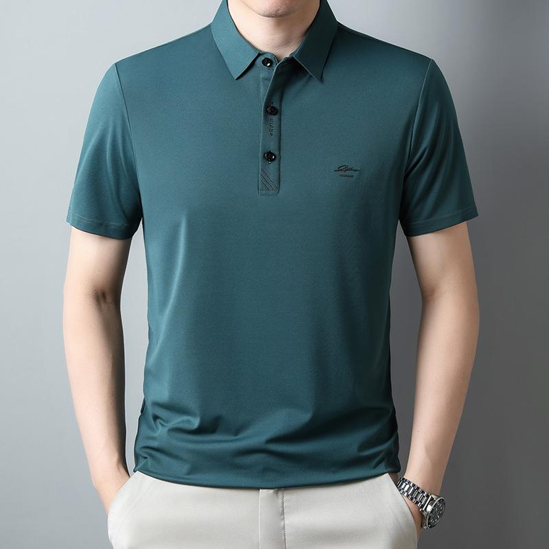 Summer Seamless Casual Short-sleeved T-shirt for Men, Comfortable and Breathable Solid Color Lapel Half-sleeved Business Polo Shirt for Men
Summer Seamless Casual Short-sleeved T-shirt for Men, Comfortable and Breathable Solid Color Lapel Half-sleeved Business Polo Shirt for Men