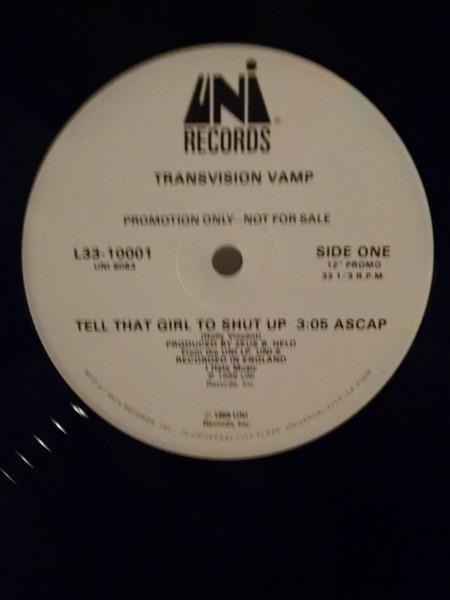 12inch Record TRANSVISION VAMP - Tell That Girl To Shut Up L3310001 UNI Records 1988 US Rock Used
12inch Record TRANSVISION VAMP - Tell That Girl To Shut Up L3310001 UNI Records 1988 US Rock Used