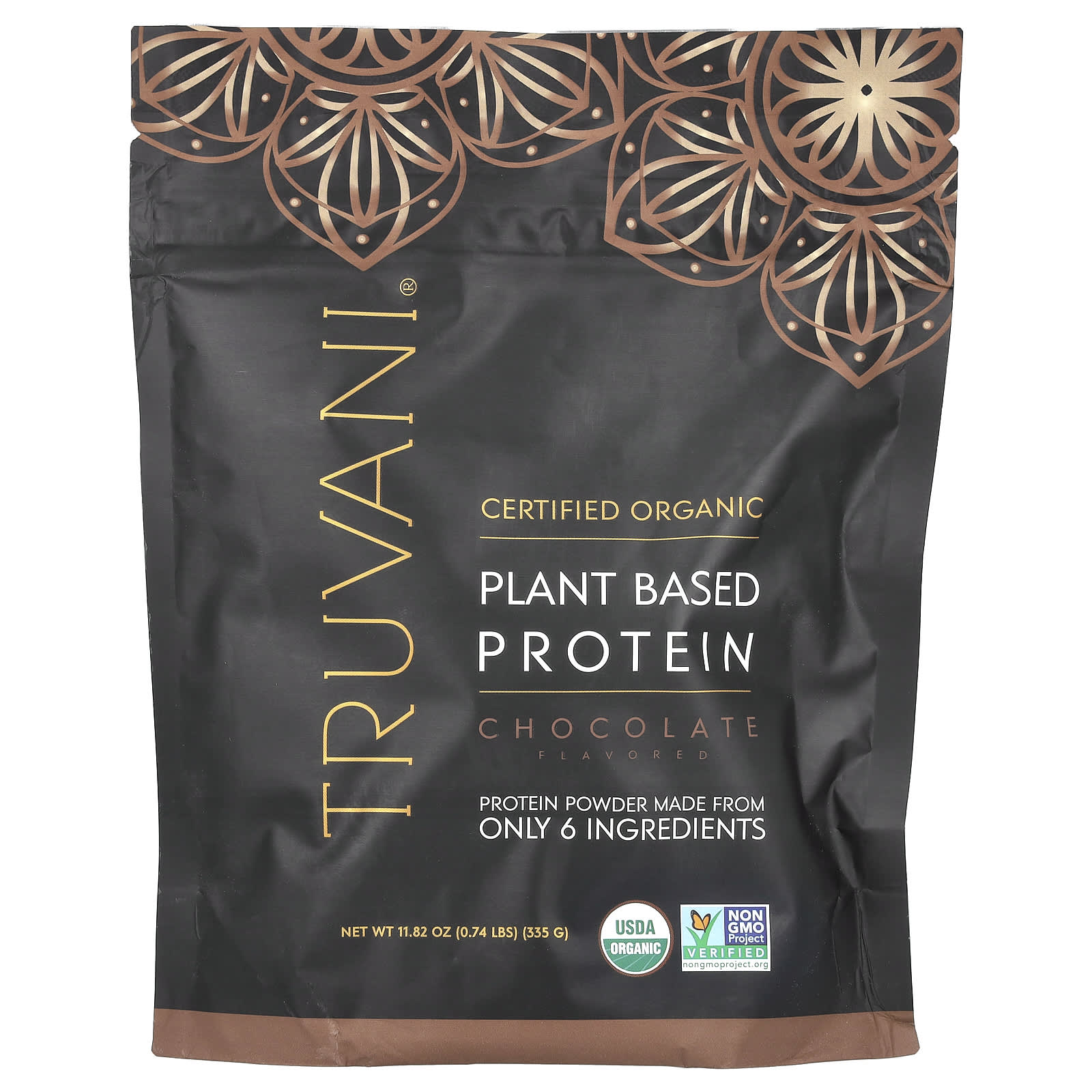 Truvani, plant-based protein, chocolate, 0.74 lb (335 g)
Truvani, plant-based protein, chocolate, 0.74 lb (335 g)