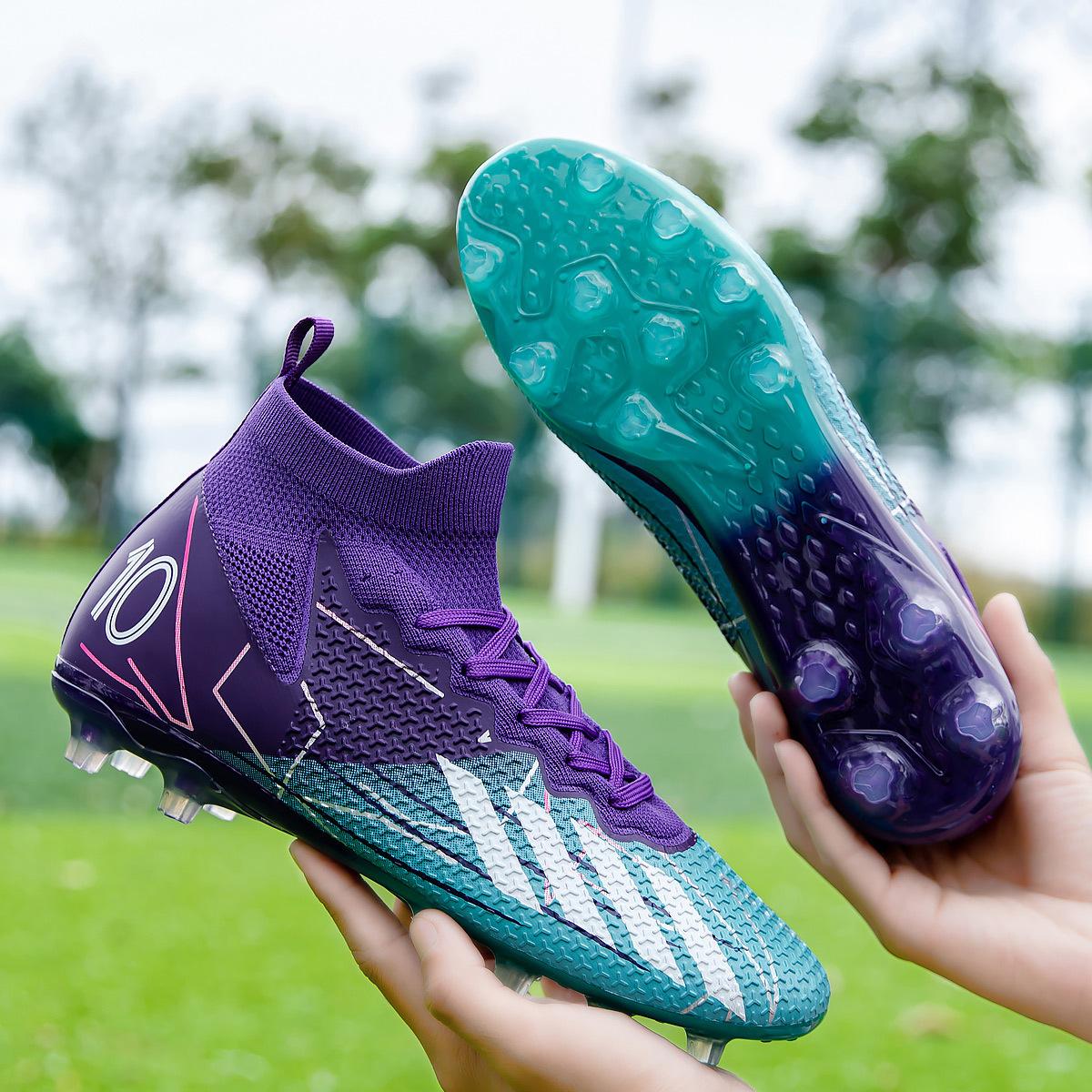 New high-top football shoes, men s and women s broken nails and long nails, students become artificial grass sports practical training shoes 35 фиолетовый
New high-top football shoes, men s and women s broken nails and long nails, students become artificial grass sports practical training shoes 35 фиолетовый