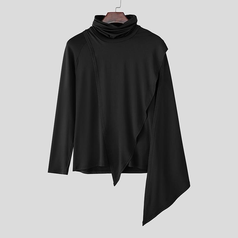 INCERUN Осенние мужские водолазки с длинным рукавом, с неровными слоями, пэчворк, повседневные, облегающие, футболки-кейпы S чёрный
INCERUN Осенние мужские водолазки с длинным рукавом, с неровными слоями, пэчворк, повседневные, облегающие, футболки-кейпы S чёрный