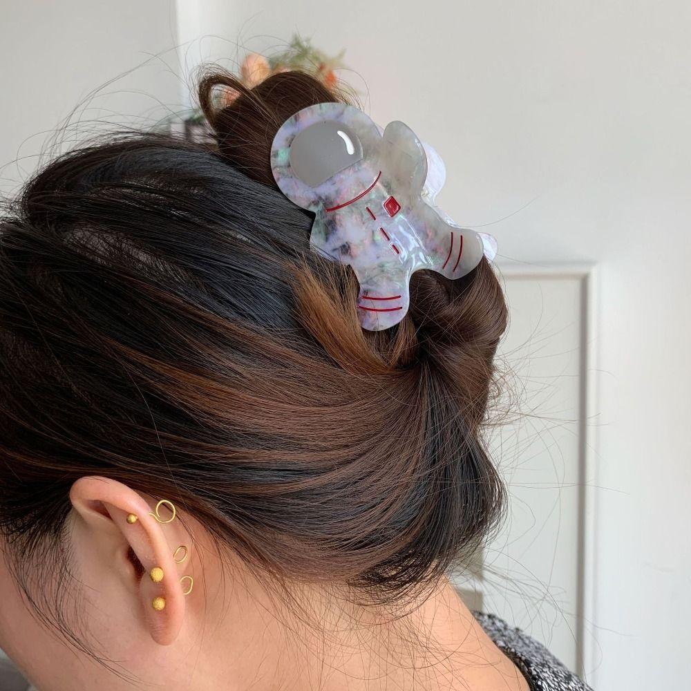 Spaceman Cartoon Hair Claw Hairpin Acrylic Shark Clip Cute Astronaut Hair Grab Female серый
Spaceman Cartoon Hair Claw Hairpin Acrylic Shark Clip Cute Astronaut Hair Grab Female серый